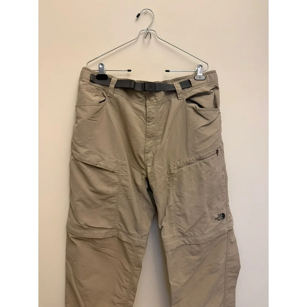 The North Face Mens Convertible Cargo Hiking Pants Khaki Tan XL Regular